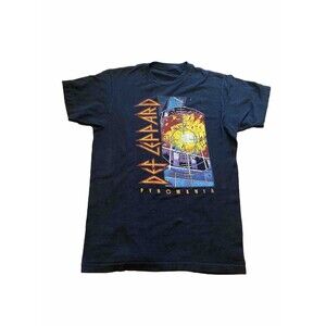 Def Leppard Shirt Pyromania Tshirt Black Sz Small